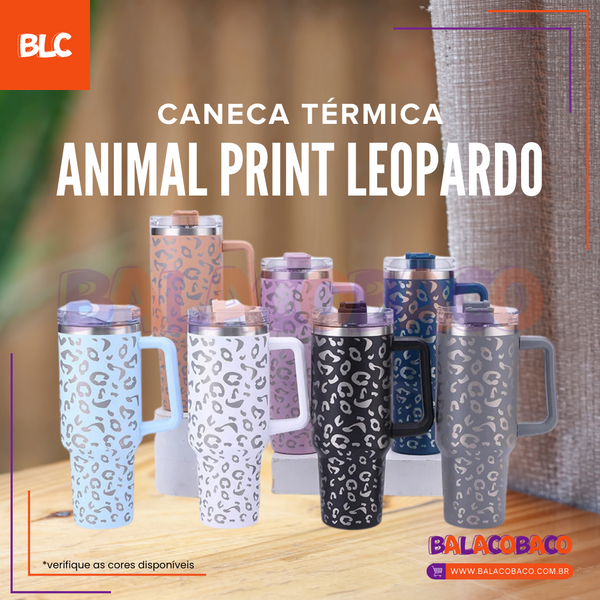 Copo Térmico Animal Print Leopardo - 1200ml